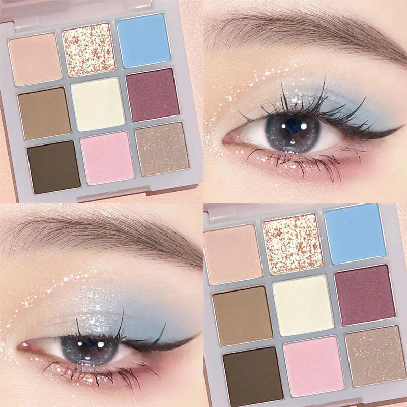 DIKALU Sunset Glow Nine-Colour Eyeshadow Palette (Various Colours)