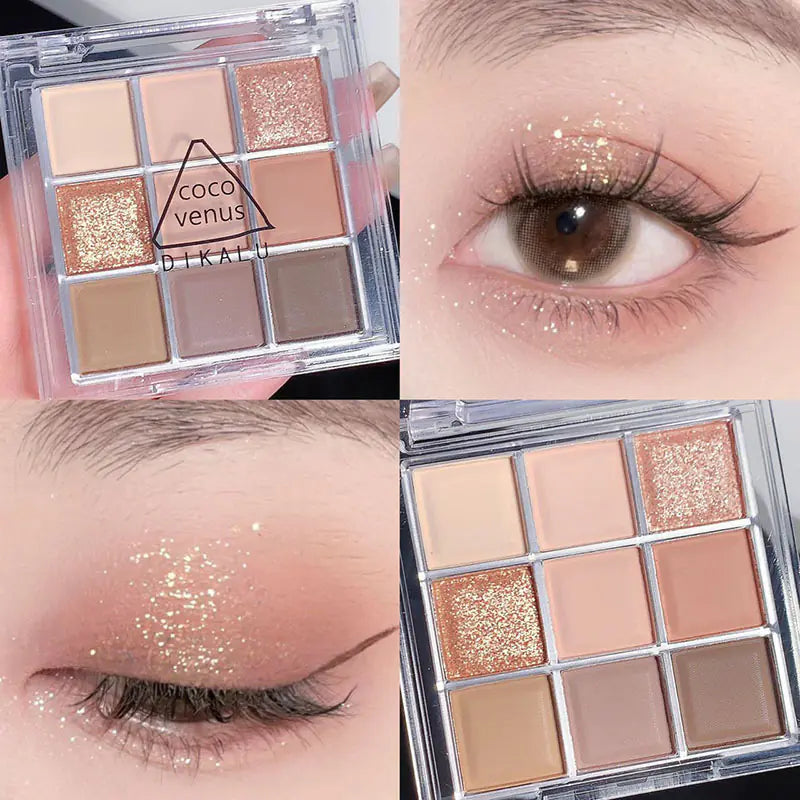DIKALU Sunset Glow Nine-Colour Eyeshadow Palette (Various Colours)