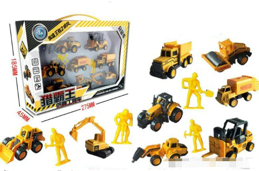 Alloy Engineering Vehicle Toy Set for Kids (8 Models)