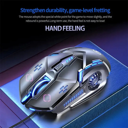 G5 Wired Light Up Gaming Mouse for Quiet Computing