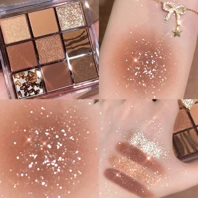 DIKALU Sunset Glow Nine-Colour Eyeshadow Palette (Various Colours)
