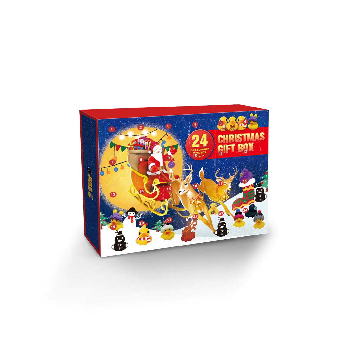 Advent Calendar Rubber Duck Toy Blind Box (24 Slots)