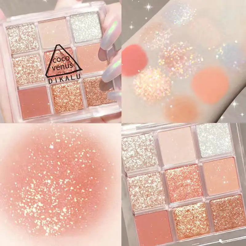 DIKALU Sunset Glow Nine-Colour Eyeshadow Palette (Various Colours)