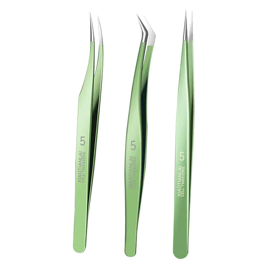 Precision Dolphin Tweezers Set for Eyelash Extension