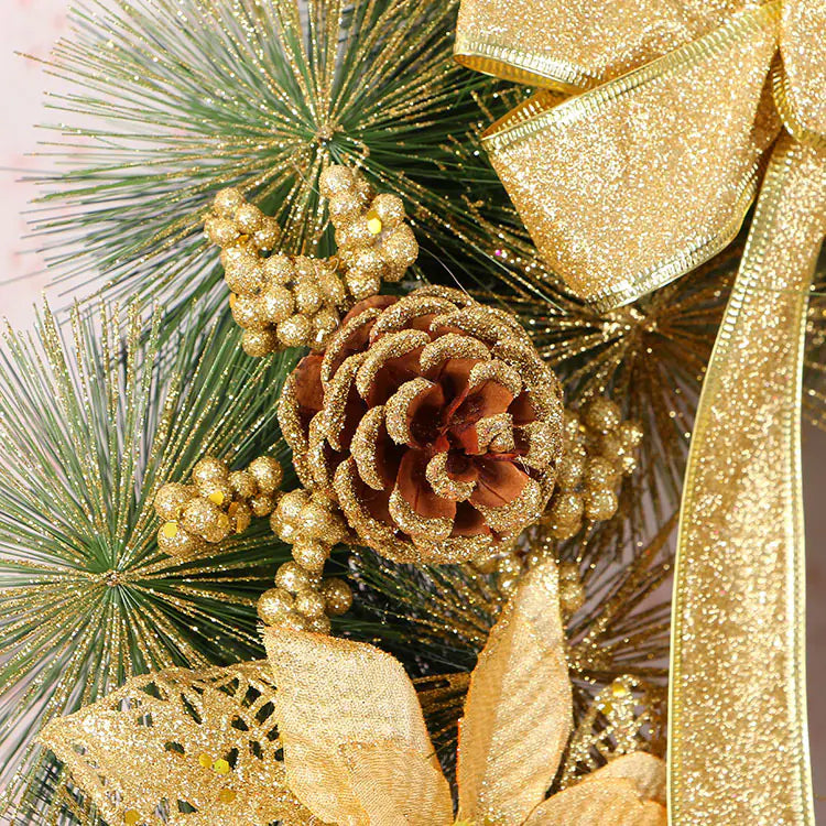 40cm Pine Needle Christmas Wreath Decoration