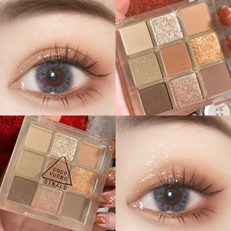 DIKALU Sunset Glow Nine-Colour Eyeshadow Palette (Various Colours)