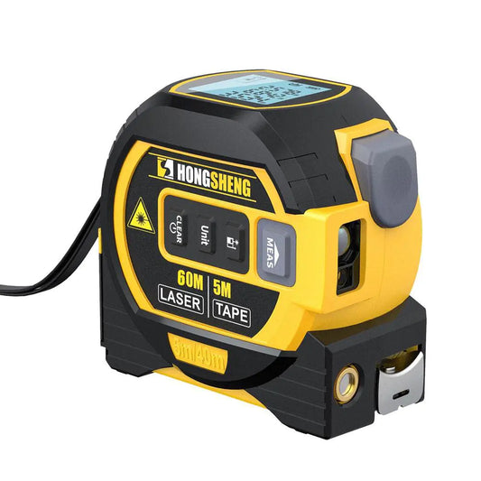 3-in-1 Laser Distance Measurer with Steel Tape