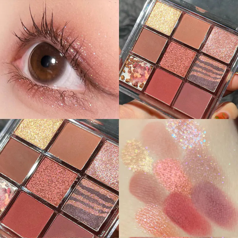 DIKALU Sunset Glow Nine-Colour Eyeshadow Palette (Various Colours)