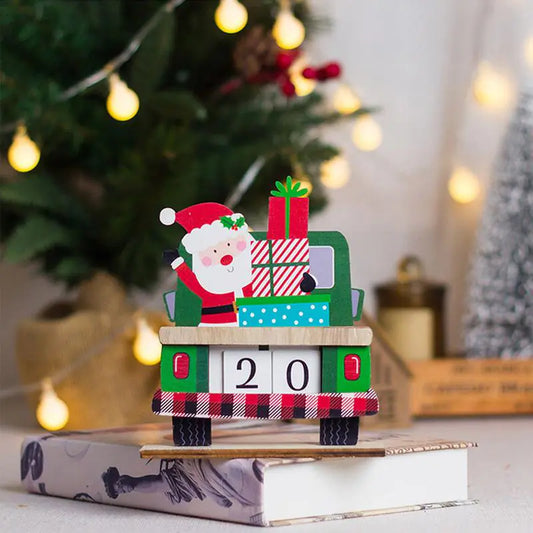 Christmas Advent Calendar 24-Day Countdown Tabletop Decor