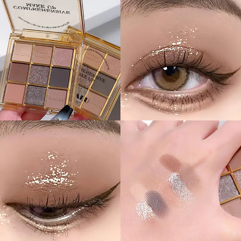 DIKALU Sunset Glow Nine-Colour Eyeshadow Palette (Various Colours)