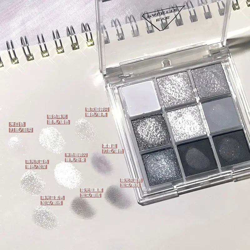 DIKALU Sunset Glow Nine-Colour Eyeshadow Palette (Various Colours)