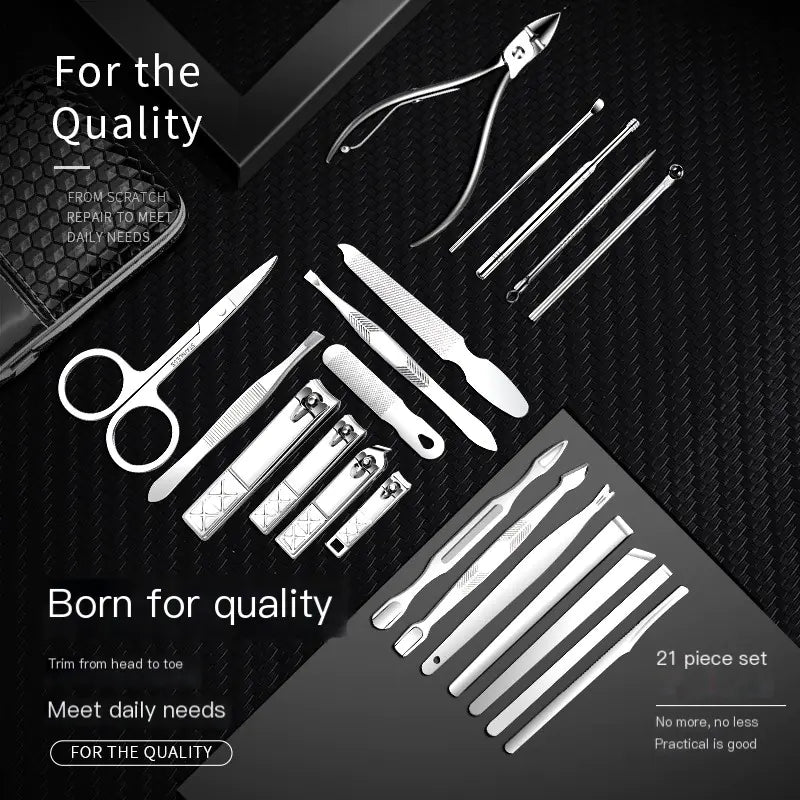 Nail Clipper Set - Stainless Steel Manicure Tools