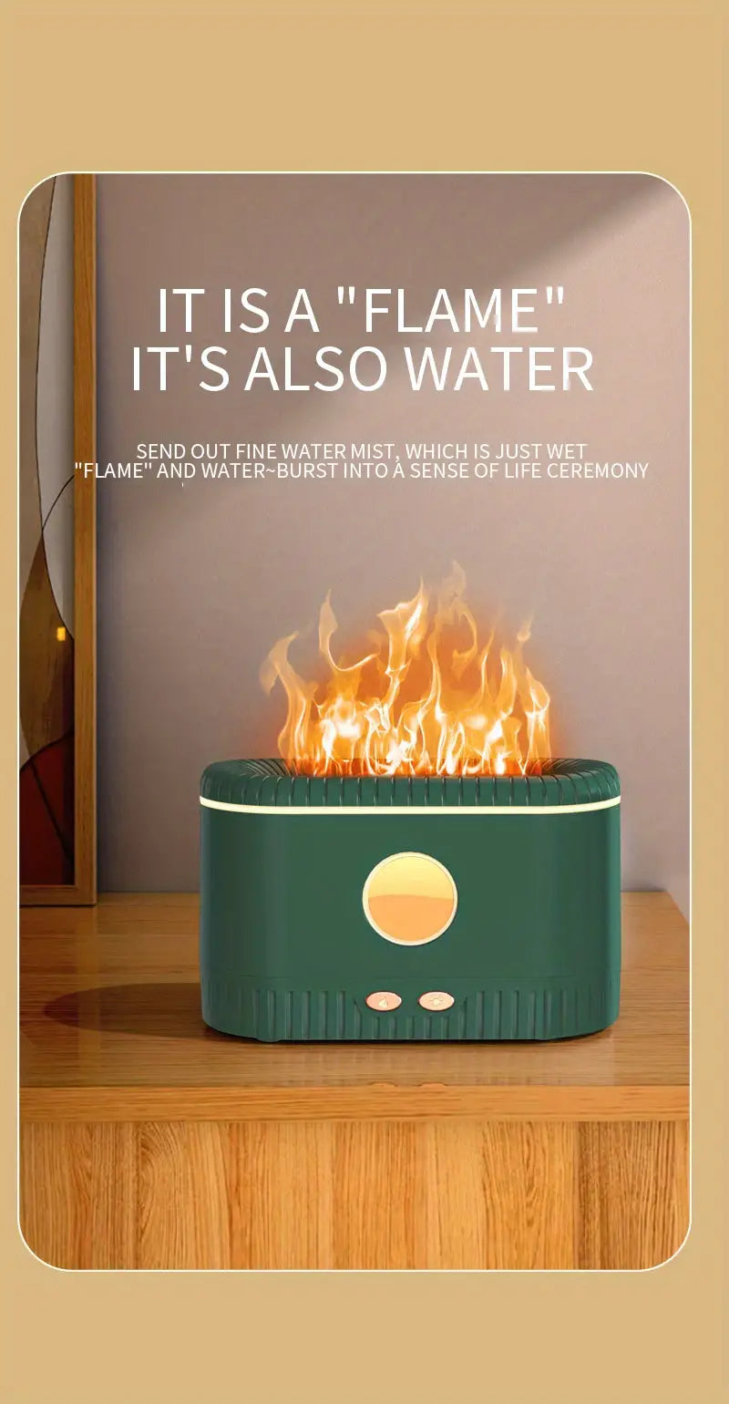 Simulation Flame Humidifier and Aromatherapy Diffuser