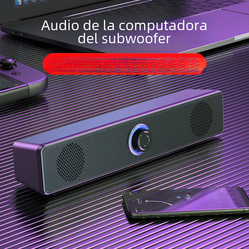 Bluetooth Wired Speaker with Dual Bass for Desktop
