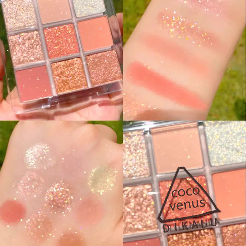 DIKALU Sunset Glow Nine-Colour Eyeshadow Palette (Various Colours)