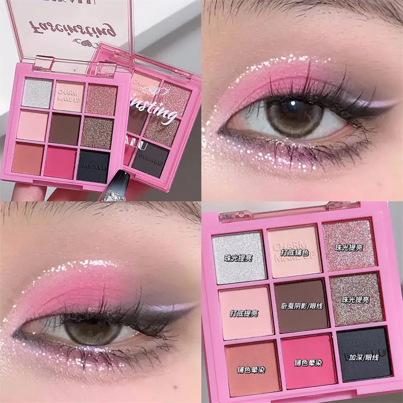DIKALU Sunset Glow Nine-Colour Eyeshadow Palette (Various Colours)