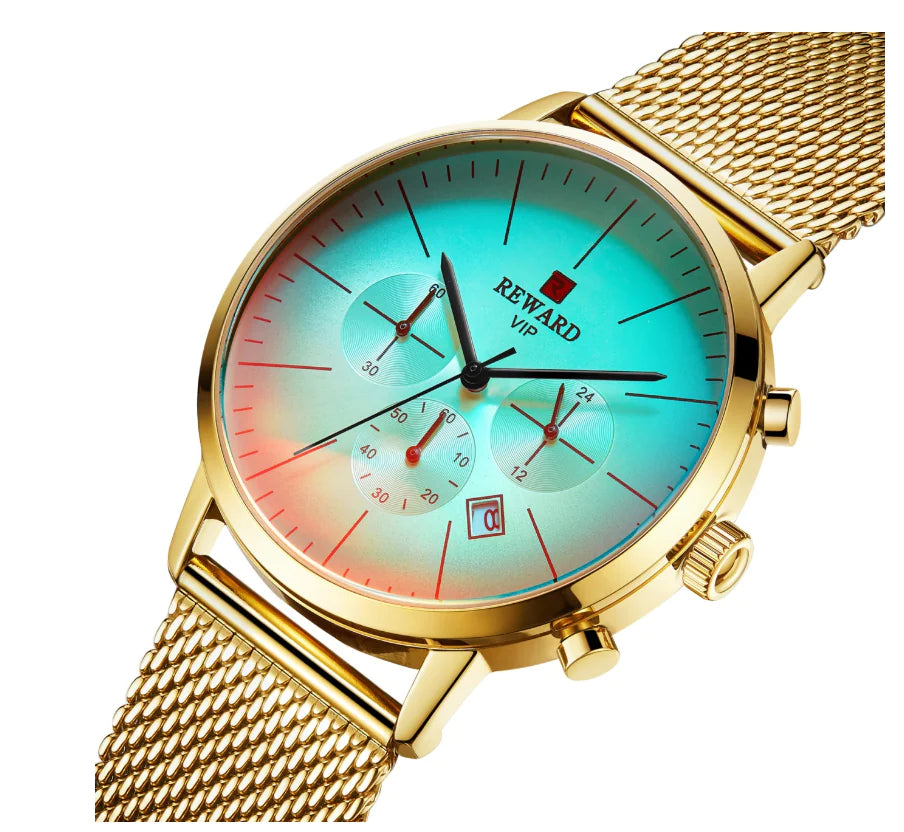 REWARD Fashion Men's Multifunctional Waterproof Quartz Sports Watch