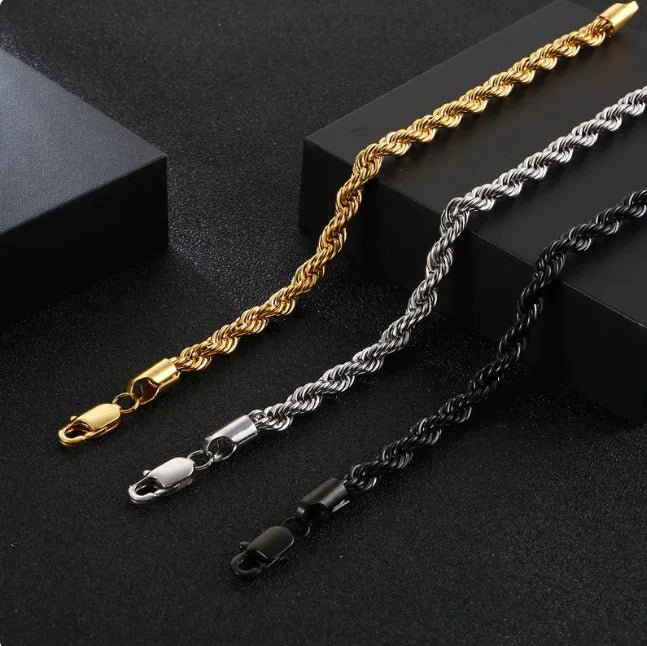 18K Gold Twist Rope Chain