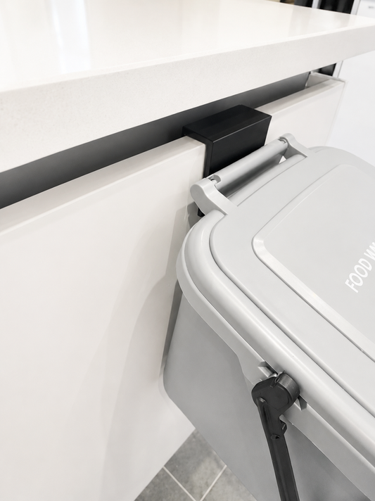 HomeDrive Cupboard Mounted Kitchen Caddy Clip for 7L Food Waste Bin