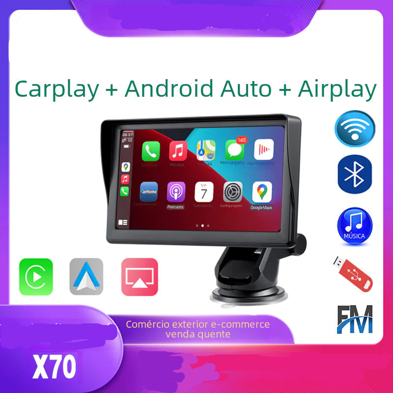 Portable 7-Inch Car Smart Screen with Wireless Carplay