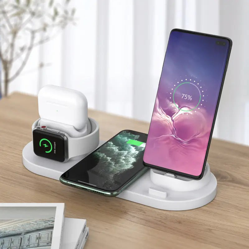 New 6-in-1 Wireless Charger for Phones, Watches, Earbuds