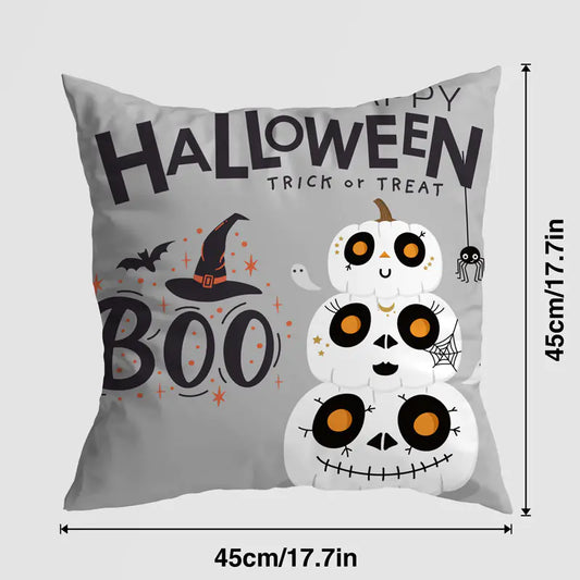 Halloween Pumpkin Castle Decorative Pillow Cover