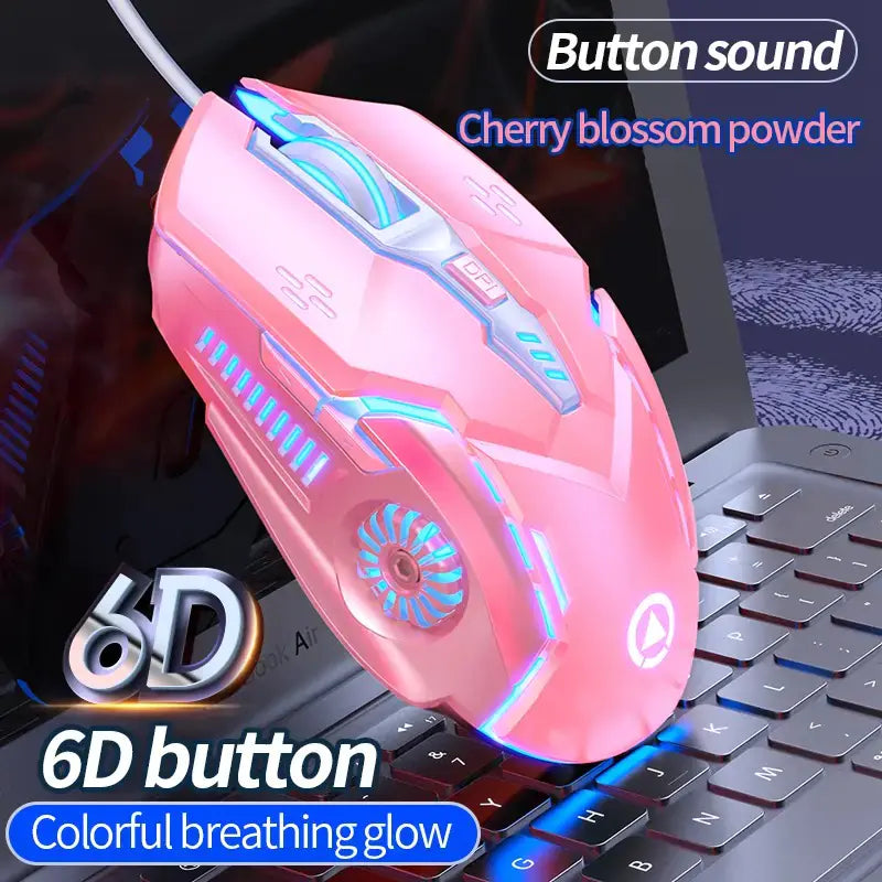 G5 Wired Light Up Gaming Mouse for Quiet Computing