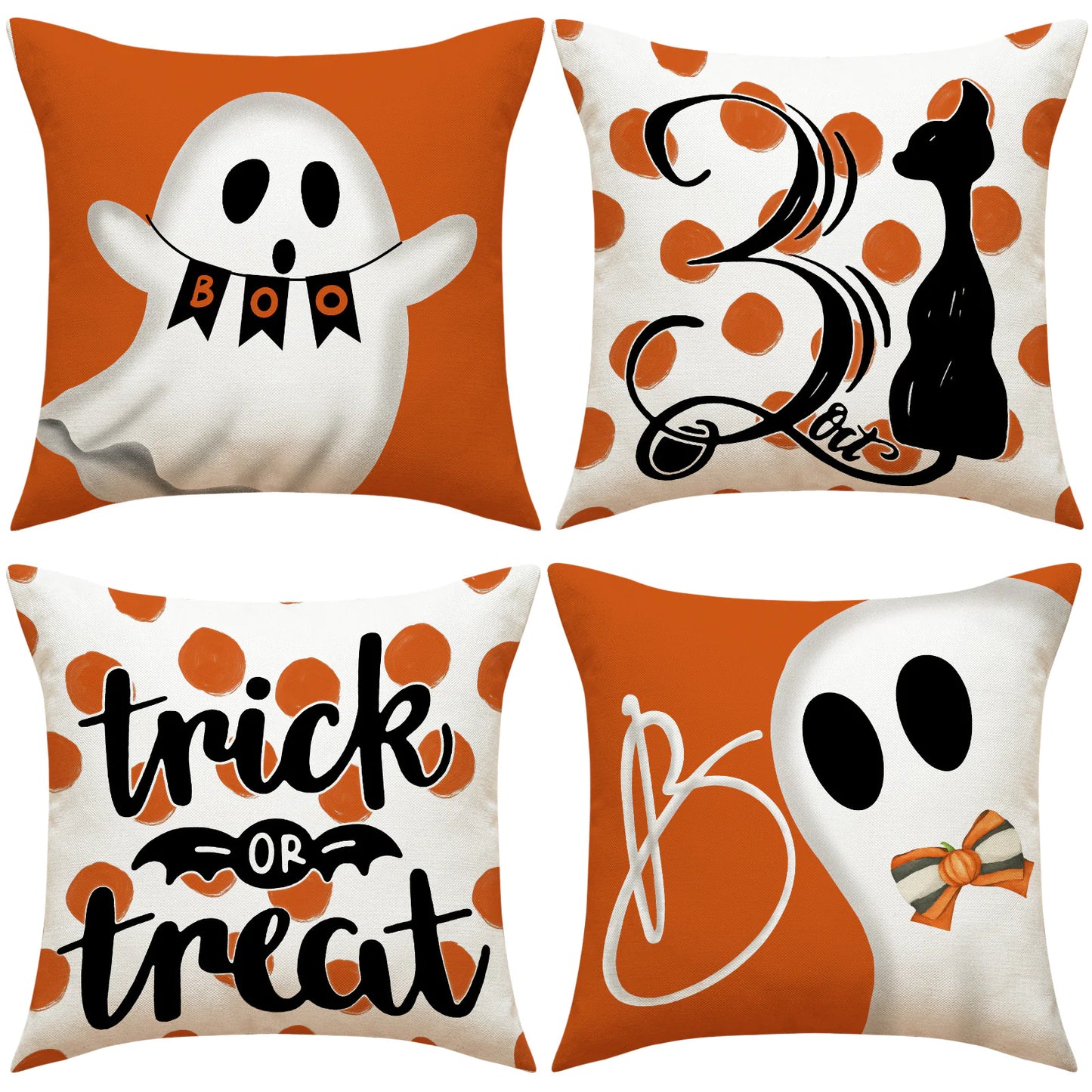 Halloween Pumpkin Castle Decorative Pillow Cover