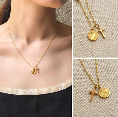 Coin Necklace, Clavicle Chain, Sweater Chain