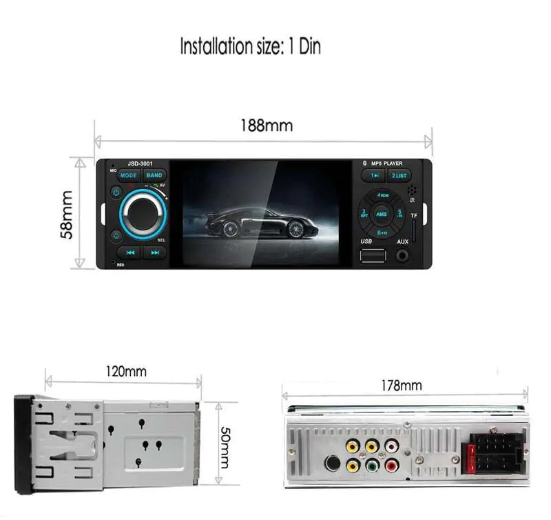 4.1 Inch Bluetooth Car Capacitive Touch Screen and Mirror Link