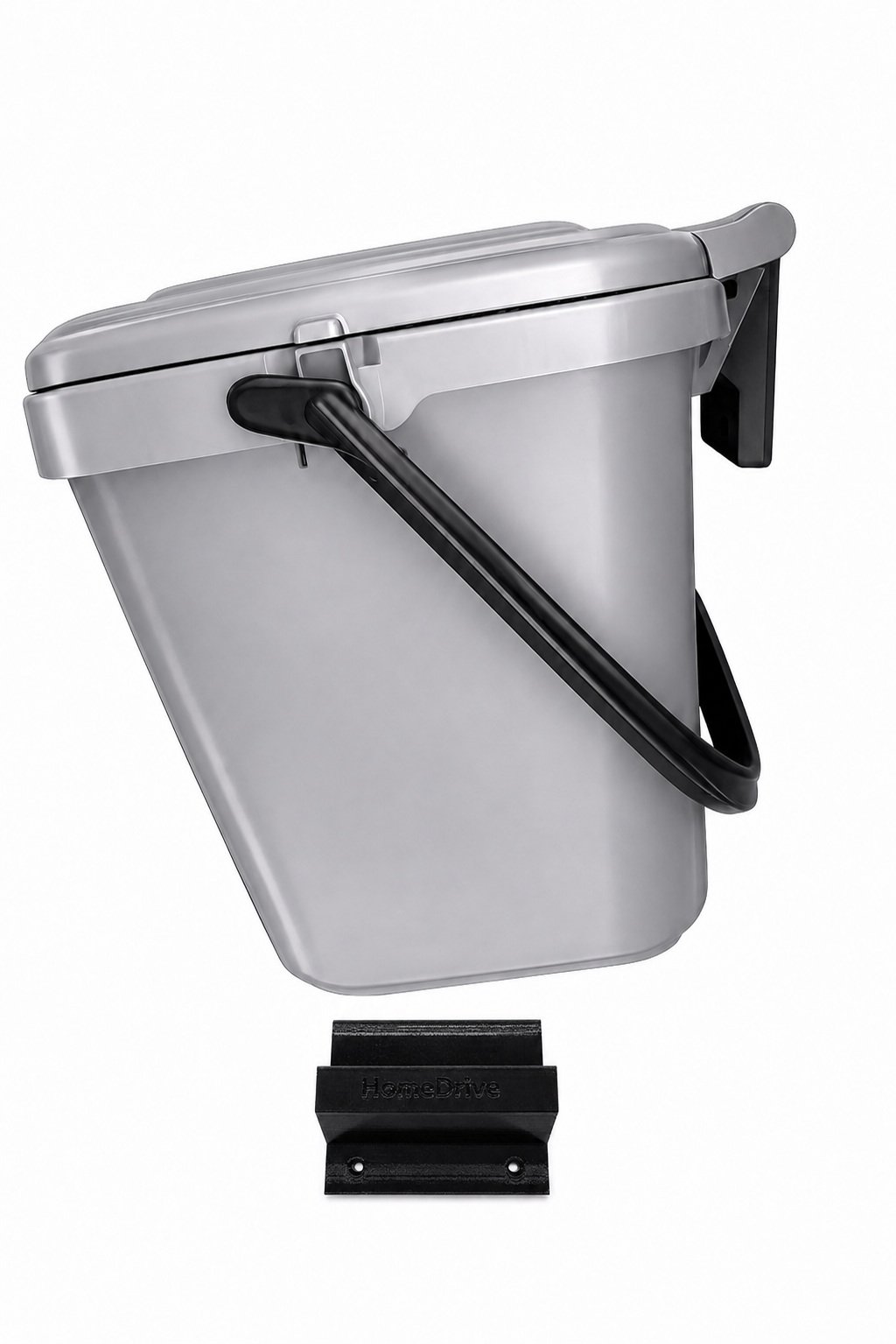 HomeDrive Hidden Kitchen Caddy Clip for 7L Food Waste Bin – Cupboard Door & Wall Mount