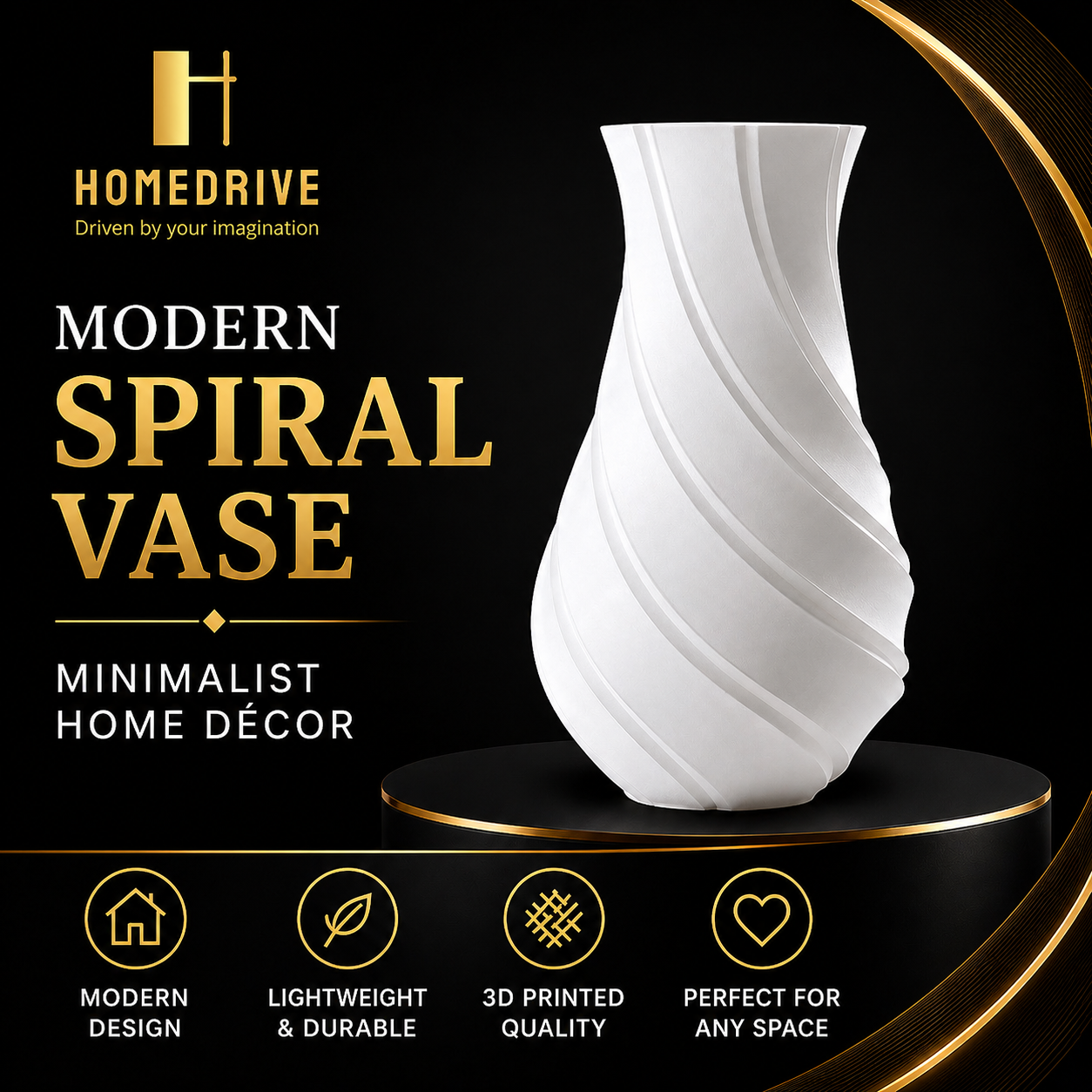 Spiral 3D Printed Vase