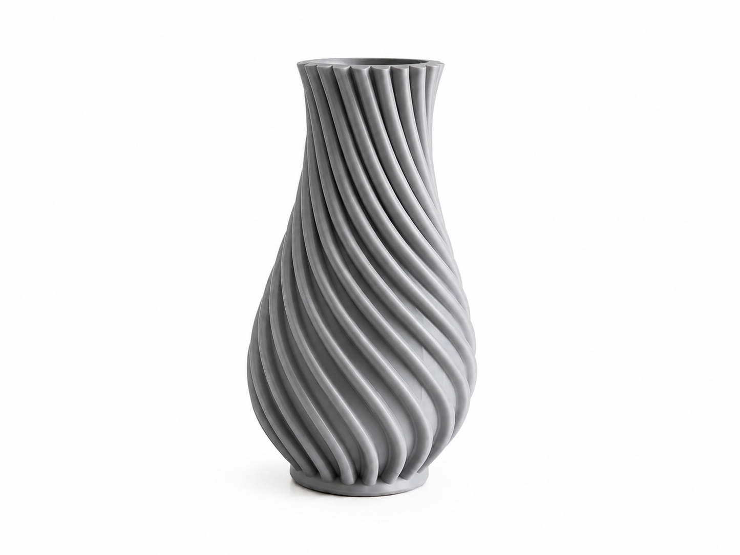 Modern Twisted Rib Vase – 3D Printed PETG Decorative Vase | Semi Gloss Finish | Home Decor