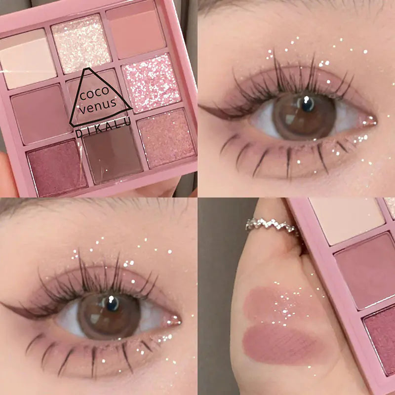 DIKALU Sunset Glow Nine-Colour Eyeshadow Palette (Various Colours)
