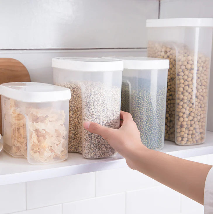 Plastic Storage Jar for Grains and Food Preservation