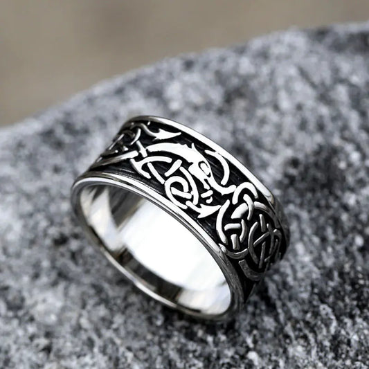 Viking Nordic Stainless Steel Men's Ring - New Design