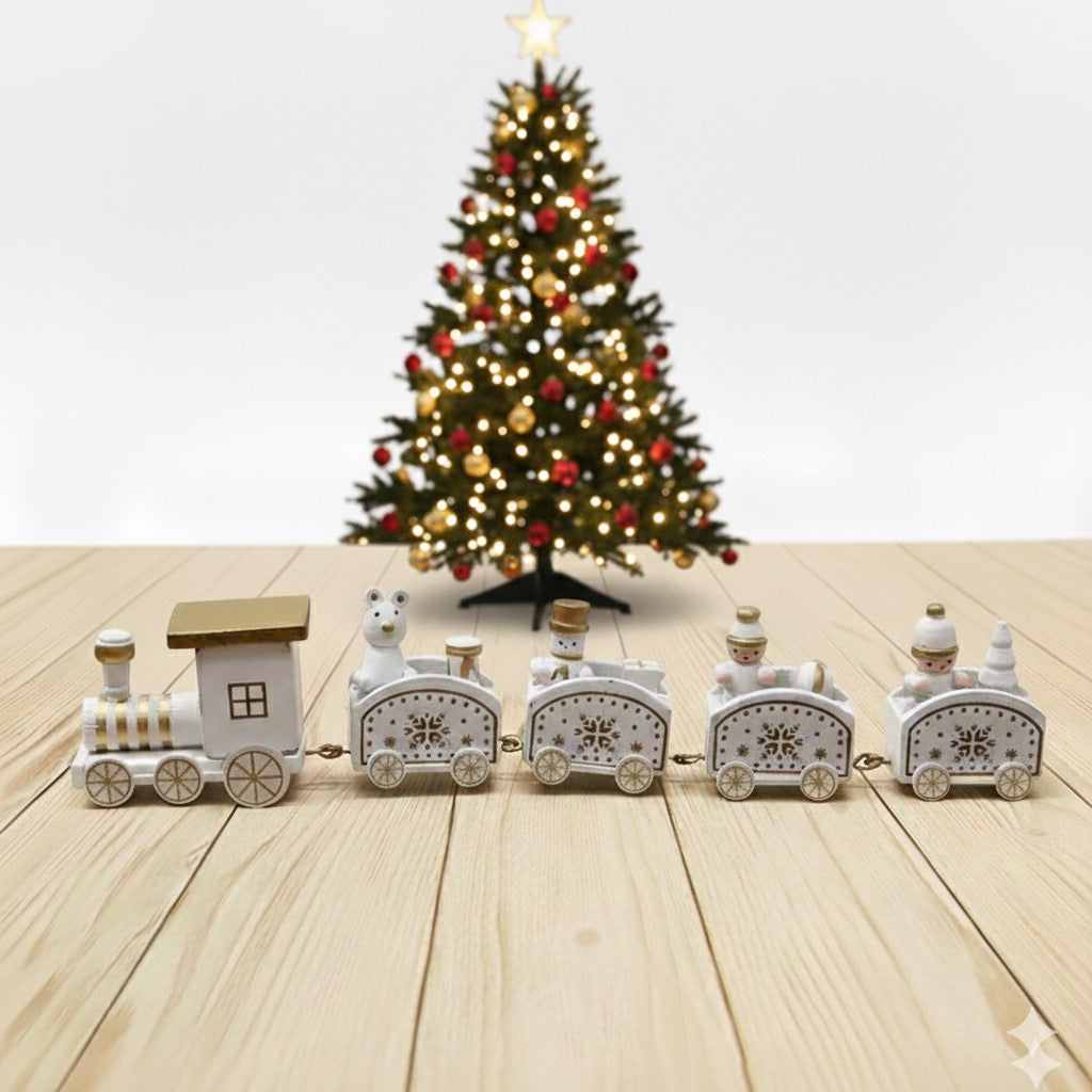 Christmas Wooden Train Christmas Ornament