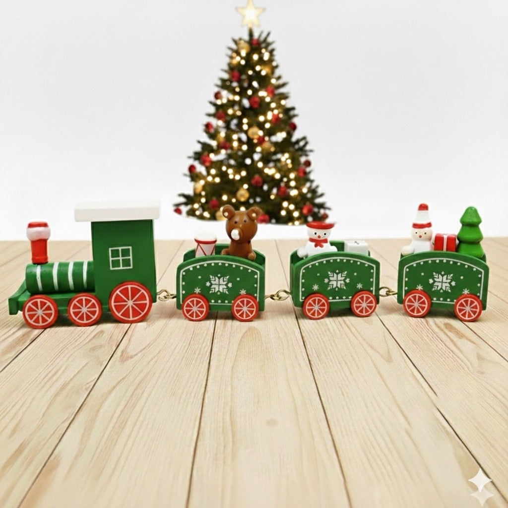 Christmas Wooden Train Christmas Ornament