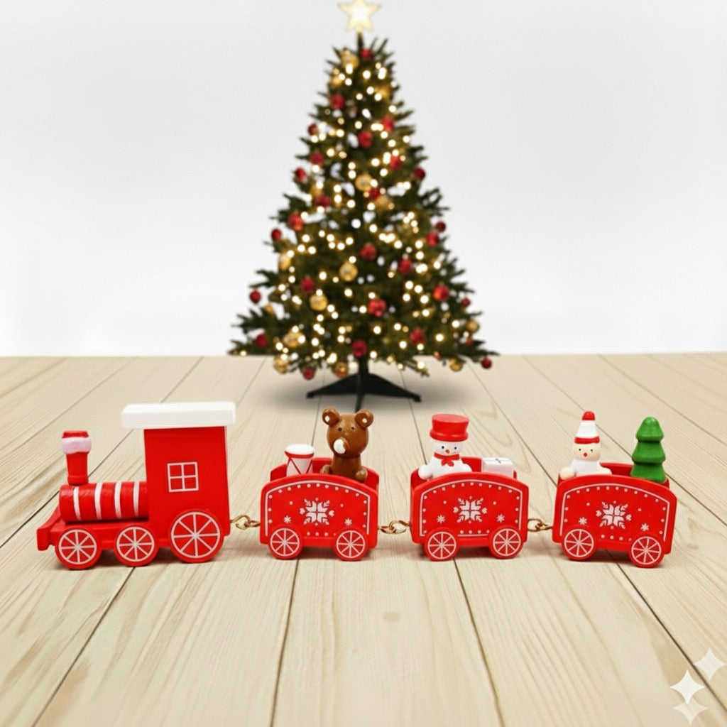 Christmas Wooden Train Christmas Ornament