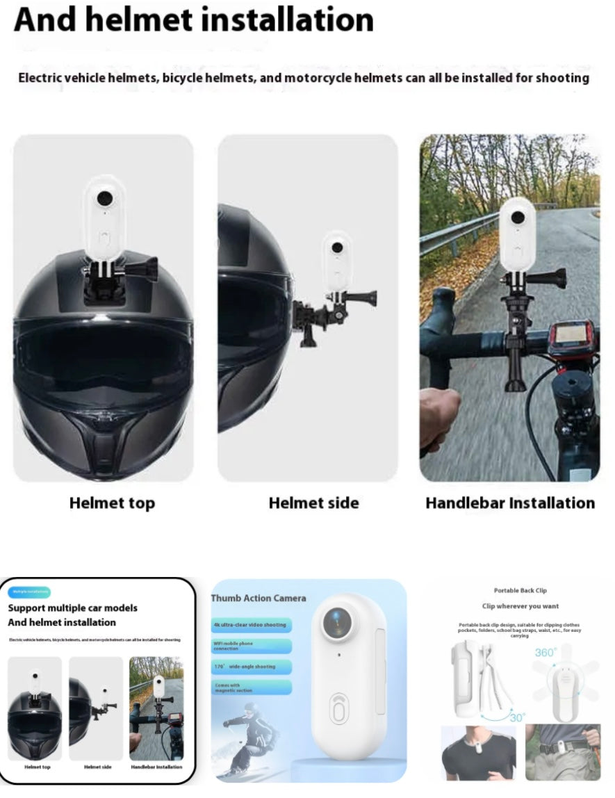 4K HD Mini Action Cam - Waterproof