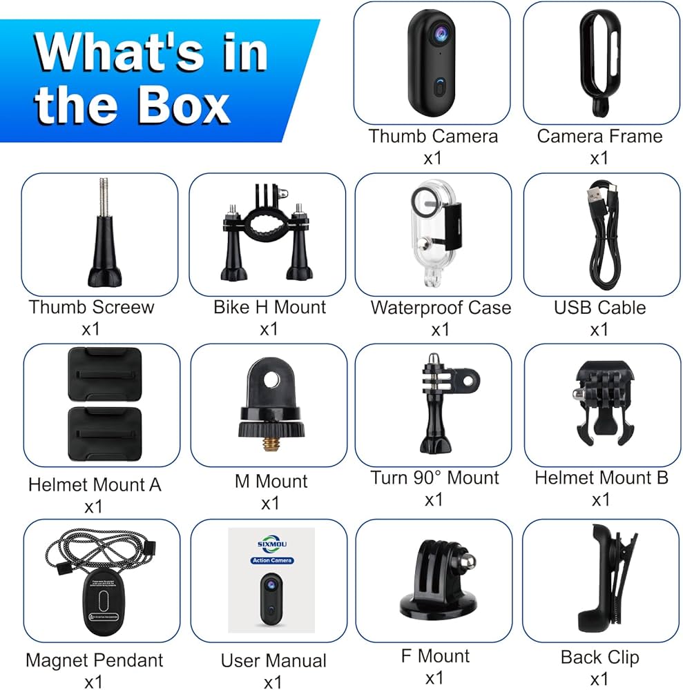 4K HD Mini Action Cam - Waterproof