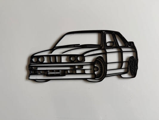 3D Printed BMW E30 silhouette Wall Art