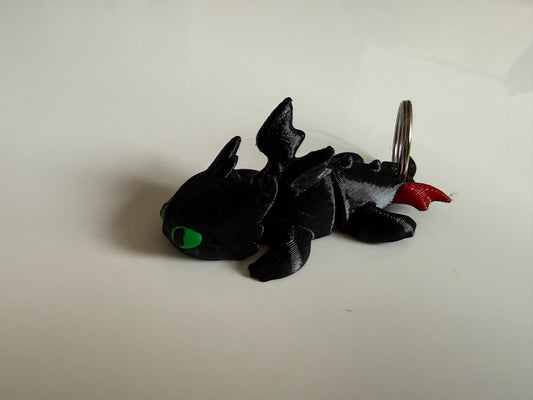 Articulated Toothless Dragon Keyring