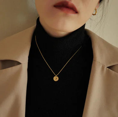 Coin Necklace, Clavicle Chain, Sweater Chain