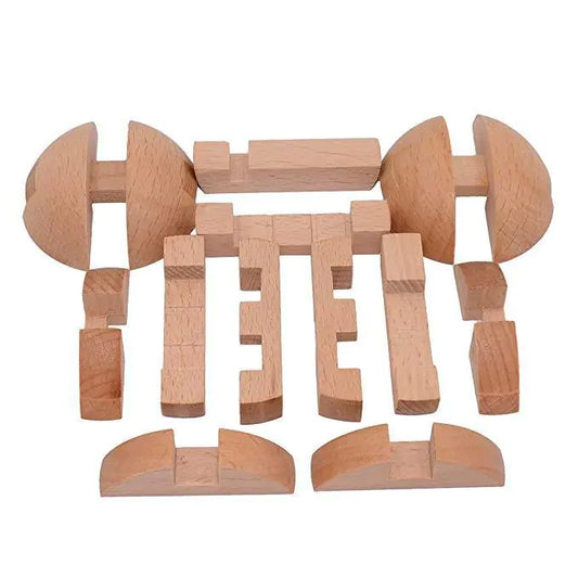 Wooden Adult Puzzle Toy - Kongming and Luban Locks