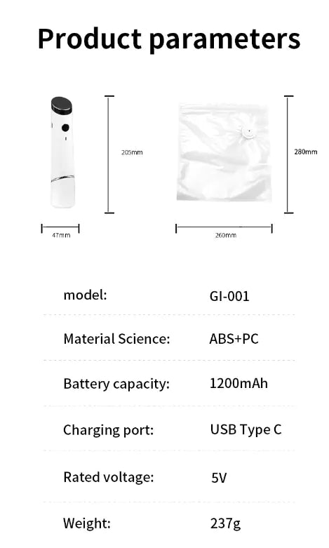 Vacuum Zipper Bag Set and Electric suction pump
