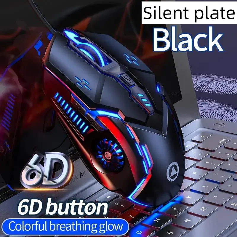 G5 Wired Light Up Gaming Mouse for Quiet Computing