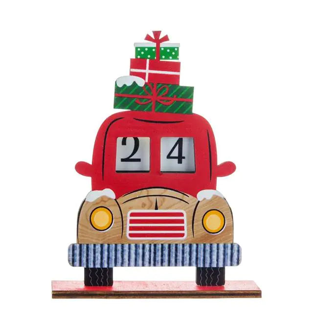 Christmas Advent Calendar 24-Day Countdown Tabletop Decor