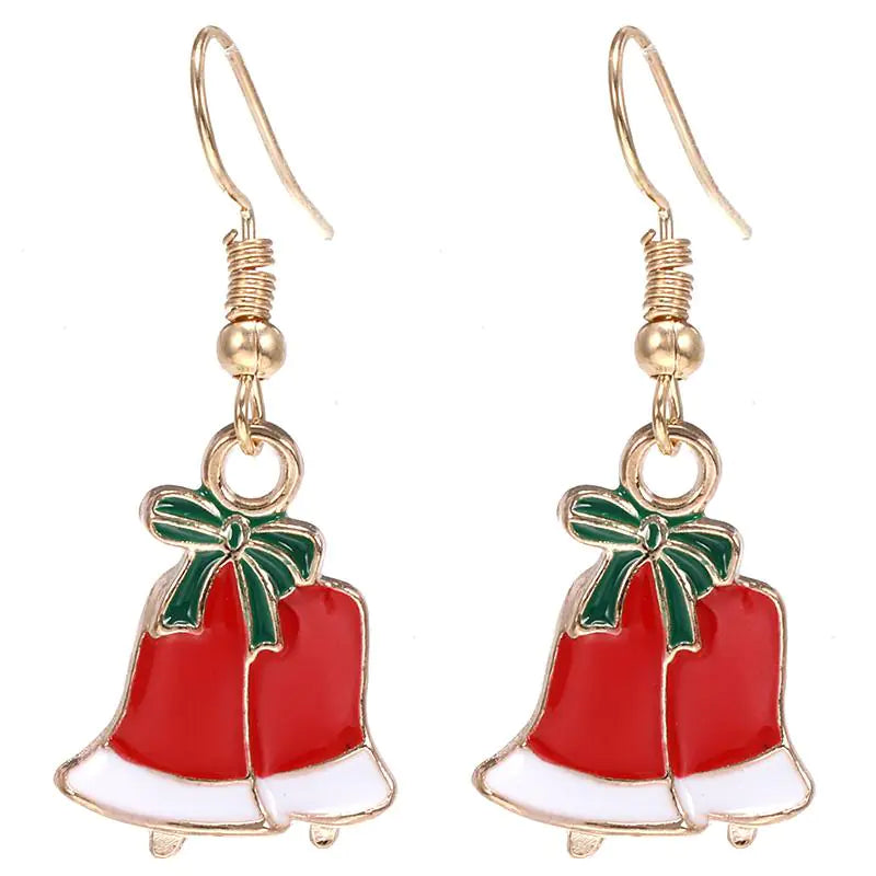 Christmas Series Earrings - Snowman Tree Design