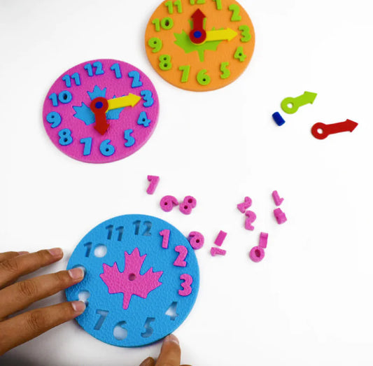 EVA Clock Puzzle Blocks for Time Learning (Gift Set)